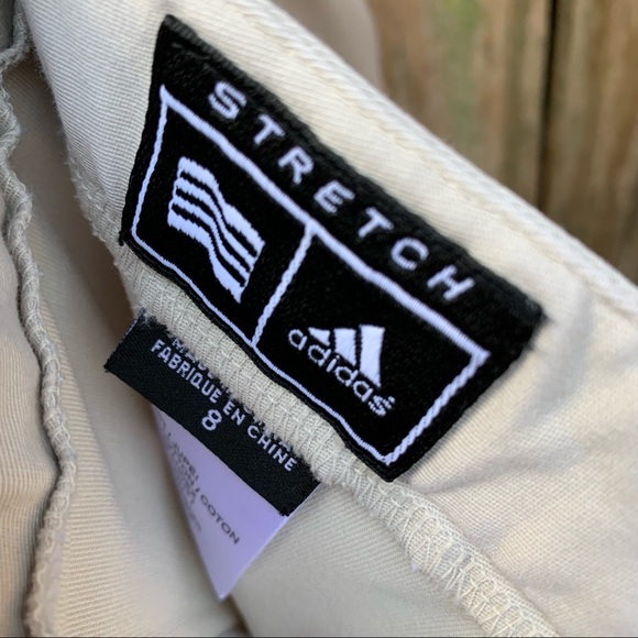 Adidas Clima stretch golf skorts, Size 8. Color: cream, 2 pockets, back zipper - Picture 3 of 5